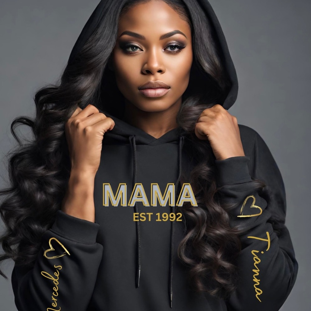 Black hoodie pick your title and we will customize this hoodie for you.